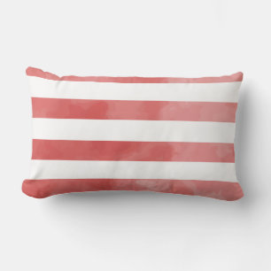 PixDezines stripes/digital watercolor affects Lumbar Pillow