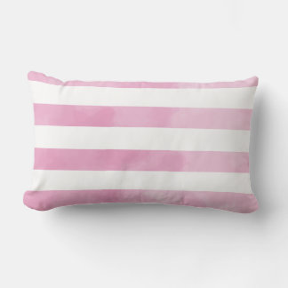 PixDezines stripes/digital watercolor affects Lumbar Pillow