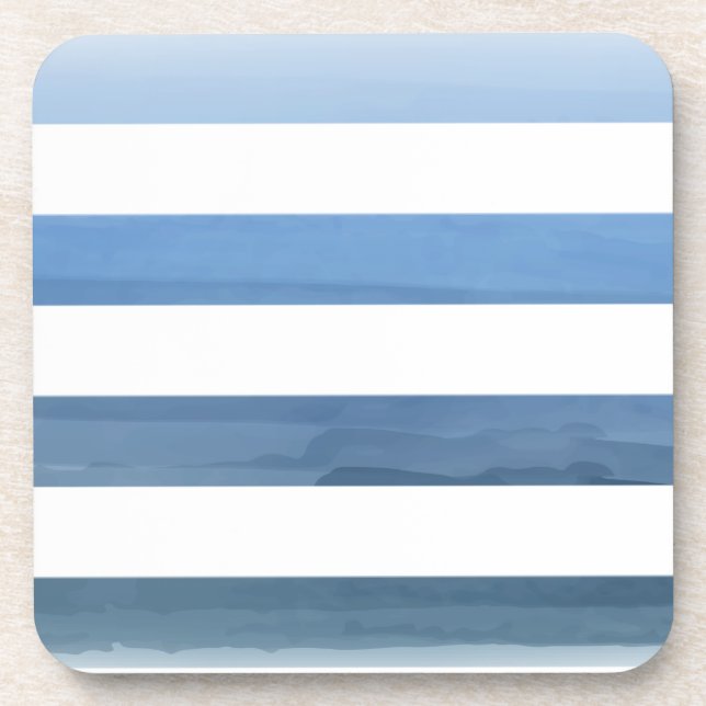 PixDezines stripes/digital watercolor Coaster (Front)