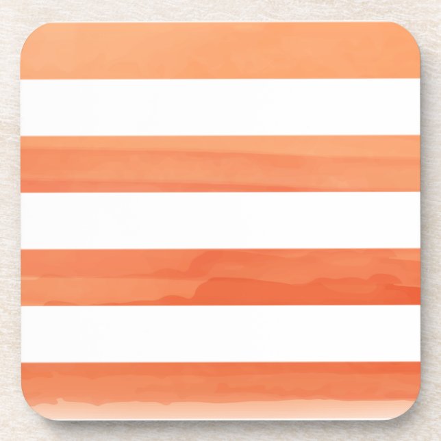 PixDezines stripes/digital watercolor Coaster (Front)