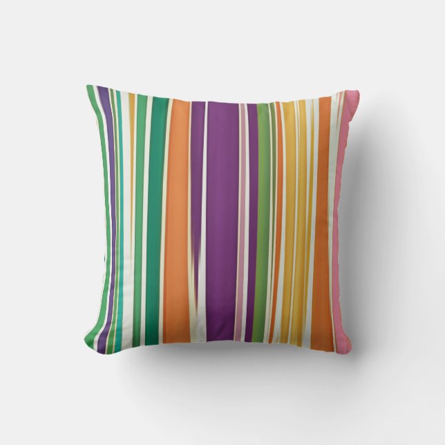 PixDezines stripes/DIY colour Throw Pillow (Front)