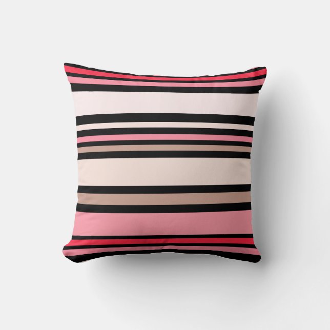 PixDezines stripes/DIY colour Throw Pillow (Front)
