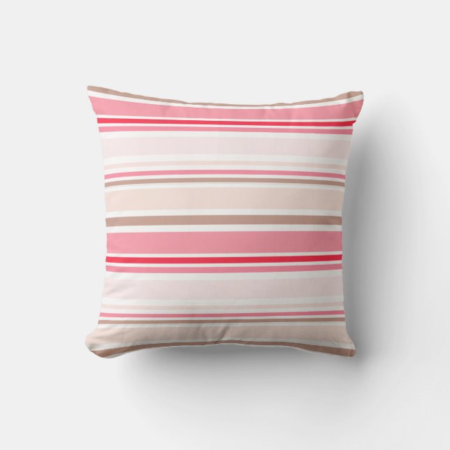 PixDezines stripes/DIY colour Throw Pillow (Front)