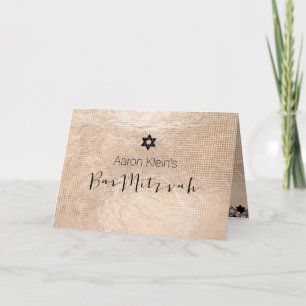 PixDezines stylish photo bar mitzvah/faux foil Invitation
