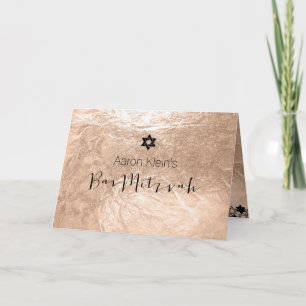 PixDezines stylish photo bar mitzvah/faux foil Invitation