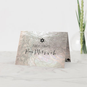 PixDezines stylish photo bar mitzvah/faux foil Invitation
