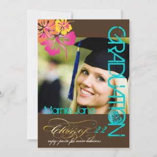 PixDezines Swirls, 2011 Graduation, Custom Colour Invitation
