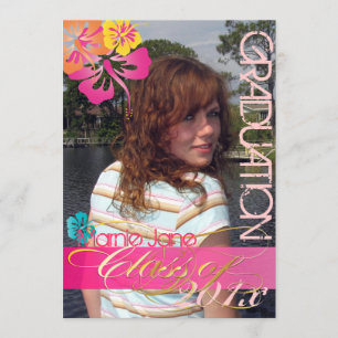 PixDezines Swirls, 2011 Graduation, Custom Colour Invitation