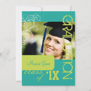 PixDezines Swirls, 2012 Graduation, DIY Colour Invitation