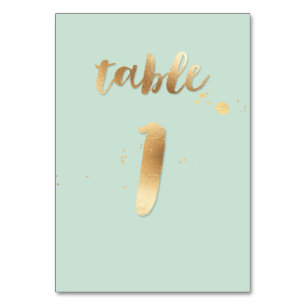 PixDezines table 1/gold brush/DIY colour/mint gree Number