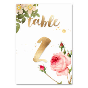 PixDezines Table 2/Vintage Roses/Redoute Table Number