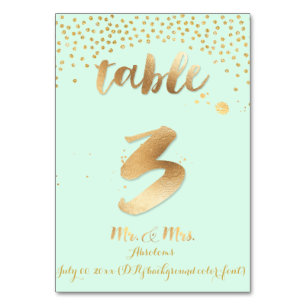 PixDezines table 3/gold sprinkles/DIY colour/mint Number