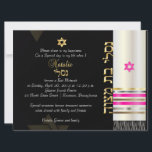 PixDezines Tallit/Star of David/DIY background<br><div class="desc">PixDezines faux silk tallit bat mitzvah.. trimmed with faux gold, silver, copper and hot pink .. drapes over your invite.. background is of course, customizable, as well as the fonts and its colours. The tallit has silver, gold, copper and pink. Please send us an email for your hebrew name and...</div>