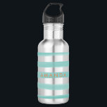 PixDezines Teal Green Stripes/adjustable 532 Ml Water Bottle<br><div class="desc">PixDezines Teal Green stripes,  dynamic design.. allows you to  adjust the stripes and change background colour. 

To view more of our stripes,  copy paste this URL:
www.zazzle.com/pixdezines stripes bottles?rf=238522335502586196

Copyright ©  2008-2016 PixDezines.com™ and PixDezines™ on zazzle.com.  All rights reserved.</div>