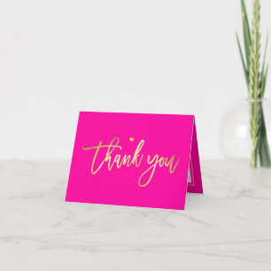 PixDezines THANK YOU Faux Gold Script, DIY Colour Card