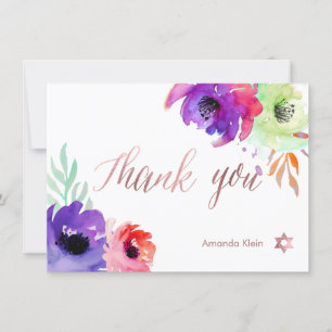 PixDezines Thank You/Floral/Watercolor/Roses You Card