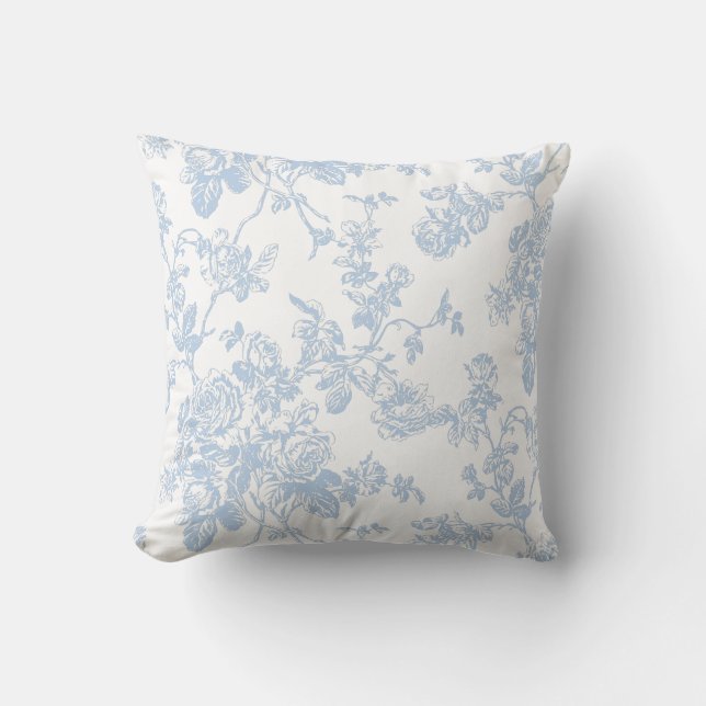 PixDezines toile/roses/vector/diy background Throw Pillow (Front)