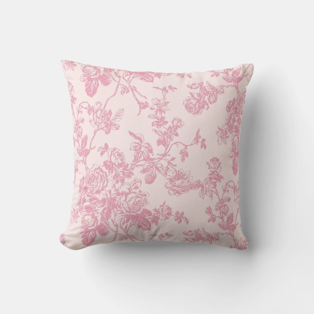 PixDezines toile/roses/vector/diy background Throw Pillow (Front)