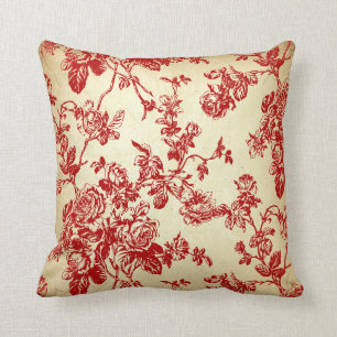 PixDezines toile/roses/vector/diy background Throw Pillow