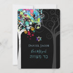 PixDezines tree of life Bar Mitzvah Invitation<br><div class="desc">PixDezines tree of life with psychedelic abstract in bright hues.  B'not Mitzvah on diy background.  All elements adjustable.

Copyright © 2008-2019,  PixDezines™.   All rights reserved.</div>