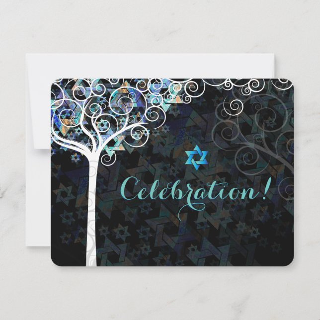 PixDezines Tree of Life Bat Mitzvah/reception Invitation (Front)