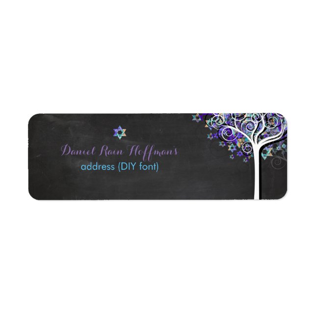 PixDezines tree of life/purple/mitzvah (Front)