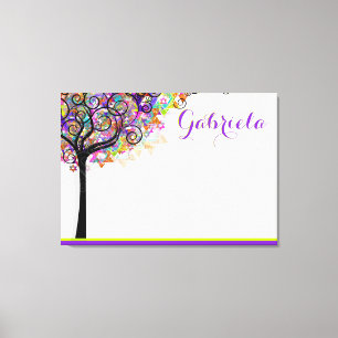 PixDezines Tree of Life Sign In Board/Purple/Pink