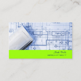 PixDezines Trendy Architect/DIY colour/neon green Business Card