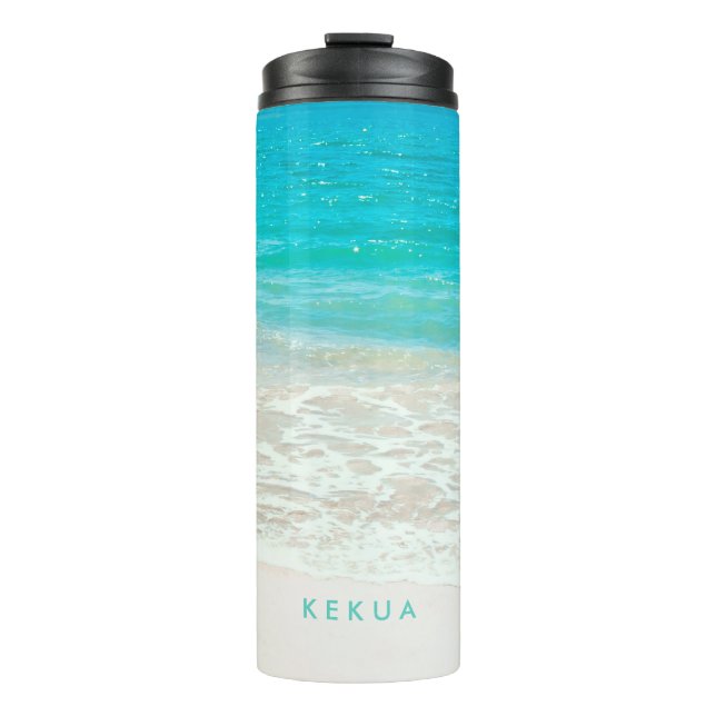 PixDezines Tropical Beach Thermal Tumbler (Front)
