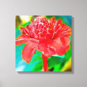 PixDezines Tropical Torch Ginger Canvas Print