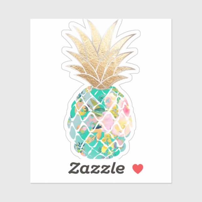 PixDezines Turquoise Green Aloha Pineapple (Sheet)