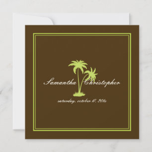 PixDezines Twin Palms, Chocolate Mint Invitation