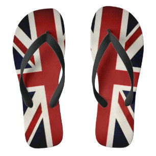 PixDezines union jack Flip Flops