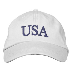 PixDezines USA DIY font+colour/embroidered Embroidered Hat