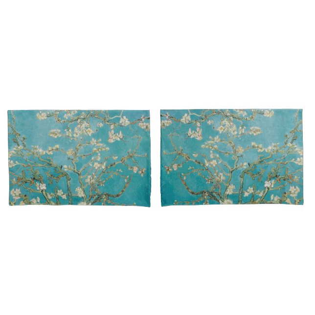 PixDezines Van Gogh Almond Blossoms/St. Remy Pillowcase (Front-Set)