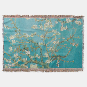 PixDezines van gogh almond blossoms Throw Blanket