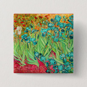 PixDezines van gogh iris/st. remy 2 Inch Square Button