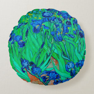 PixDezines van gogh iris/st. remy Round Pillow