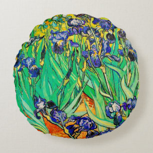 PixDezines van gogh iris/st. remy Round Pillow
