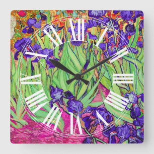 PixDezines van gogh iris/st. remy Square Wall Clock