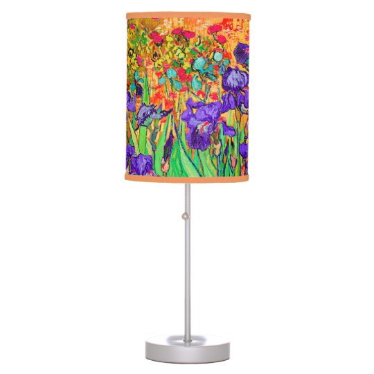 PixDezines Van Gogh Irises/Purple/St. Remy Table Lamp