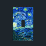 PixDezines van gogh starry night Light Switch Cover<br><div class="desc">Van Gogh's famous painting,  "The Starry Night." Painted during his stay at the Saint Remy asylum in the 1880's,  van Gogh depicted the rolling hills and cypress trees he saw from his window.  Digitally enhanced by PixDezines.  Copyright © 2008-2016 PixDezines.com™ and PixDezines™ on zazzle.com. All rights reserved.</div>