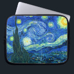 PixDezines Van Gogh Starry Night/St. Remy Laptop Sleeve<br><div class="desc">Van Gogh's famous painting,  "The Starry Night." Painted during his stay at the Saint Remy asylum in the 1880's,  van Gogh depicted the rolling hills and cypress trees he saw from his window.  Digitally enhanced by PixDezines.  Copyright © 2008-2016 PixDezines.com™ and PixDezines™ on zazzle.com. All rights reserved.</div>