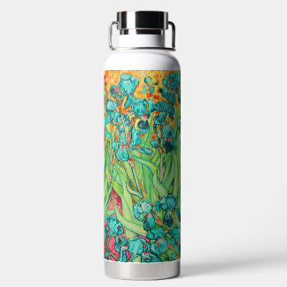 PixDezines Van Gogh Teal Irises, St. Remy Water Bottle