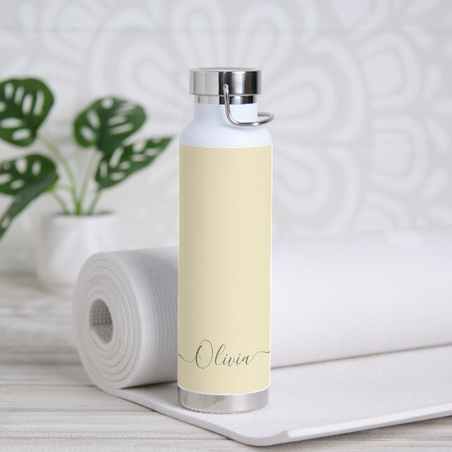 PixDezines Vanilla Cream DIY Colour Water Bottle (Yoga)