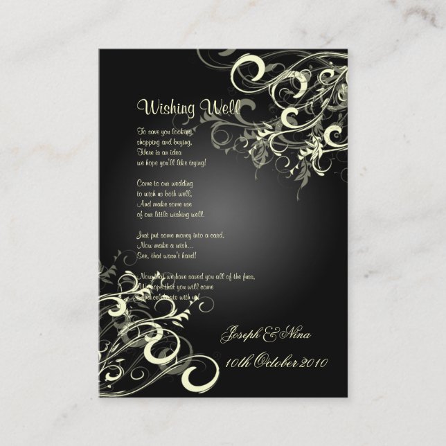 PixDezines vanilla swirls/diy background colour Enclosure Card (Front)