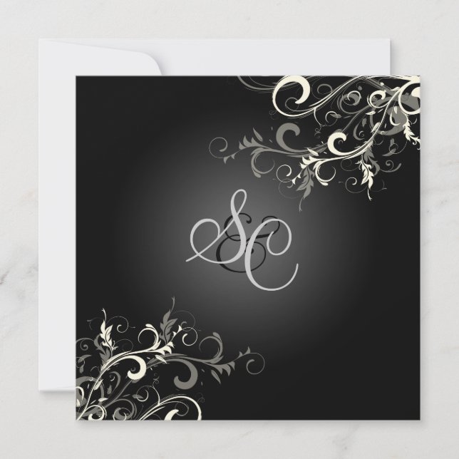 PixDezines vanilla swirls/diy background colour Invitation (Front)