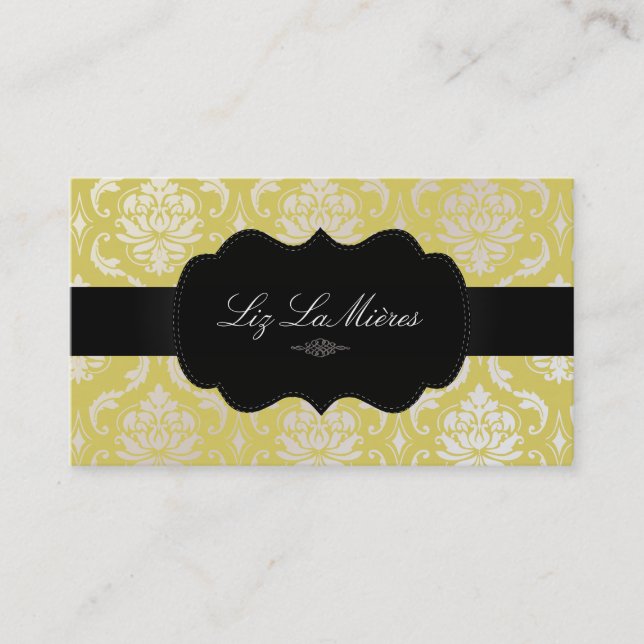 PixDezines Vendome Damask Business Card (Front)