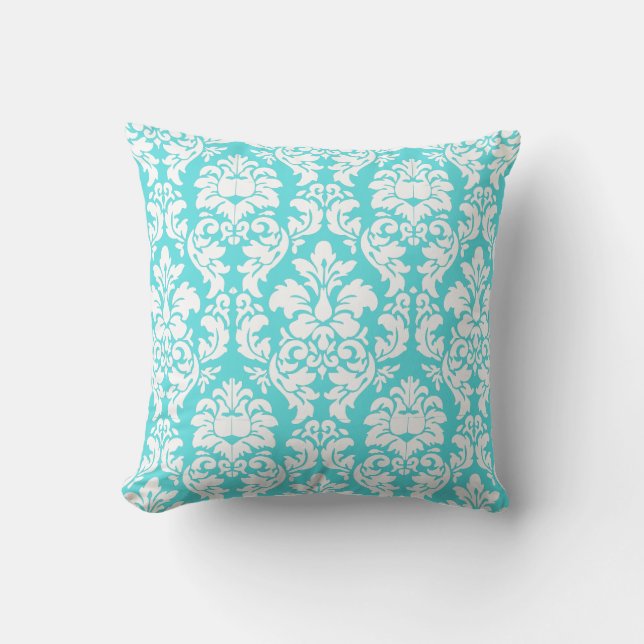 PixDezines versailles damask/diy background colour Throw Pillow (Front)