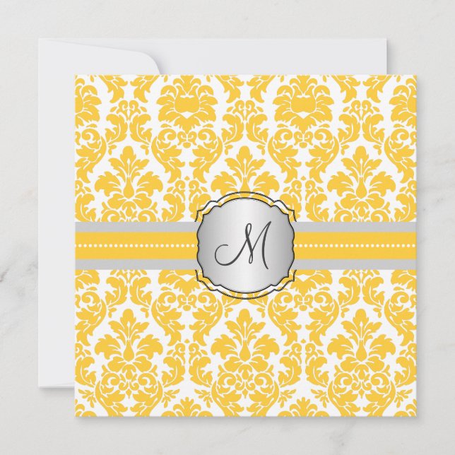 PixDezines versailles damask/diy colours Invitation (Front)